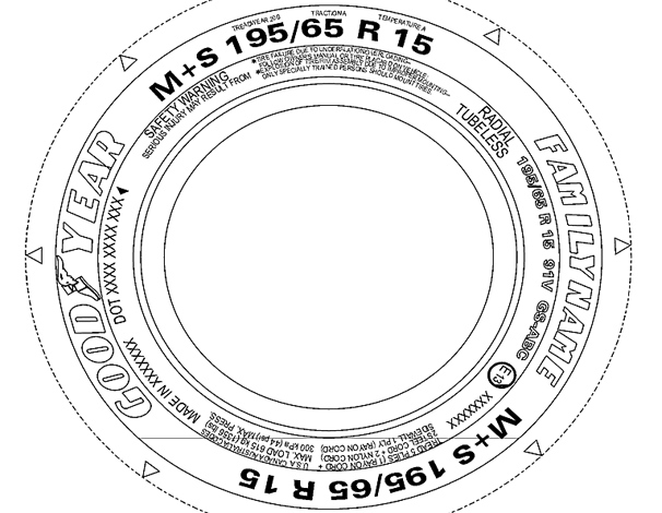 tyre sidewall. Image copyright Goodyear Dunlop